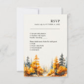 Herfst Forest herfst bruiloft RSVP Kaart (Voorkant)