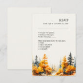 Herfst Forest herfst bruiloft RSVP Kaart (Voorkant / Achterkant)