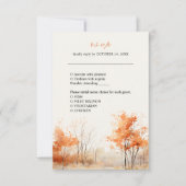 Herfst Forest herfst Woodland bruiloft RSVP Kaart (Voorkant)