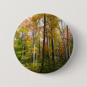 Herfst Forest I Autumn Landscape Photography Ronde Button 5,7 Cm