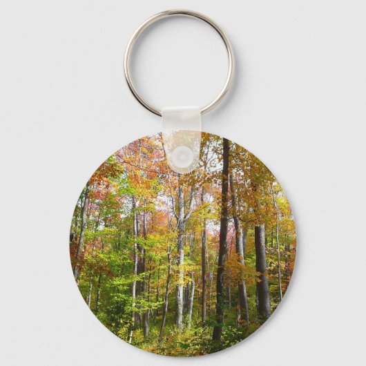 Herfst Forest I Autumn Landscape Photography Sleutelhanger (Voorkant)