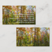 Herfst Forest I Autumn Landscape Photography Visitekaartje (Voorkant / Achterkant)