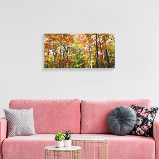 Herfst Forest II Autumn Landscape Photography Canvas Afdruk (Insitu (Woonkamer))