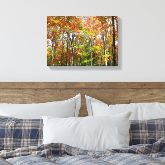 Herfst Forest II Autumn Landscape Photography Canvas Afdruk (Insitu (Slaapkamer))