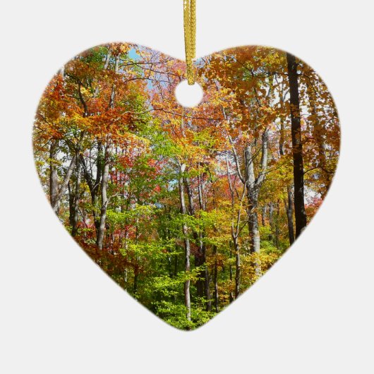 Herfst Forest II Autumn Landscape Photography Keramisch Ornament (Voorkant)