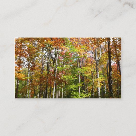 Herfst Forest II Autumn Landscape Photography Visitekaartje (Achterkant)