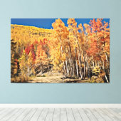 Herfst Forest Landscape Canvas Afdruk (Insitu (Houten vloer))