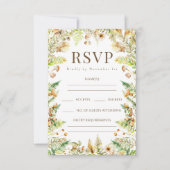 Herfst Forest Leaves Fall Wedding RSVP Kaarten (Voorkant)