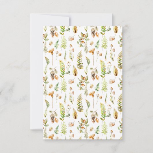 Herfst Forest Leaves Fall Wedding RSVP Kaarten (Achterkant)