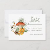 Herfst Forest Mushroom RSVP-kaart RSVP Kaartje (Voorkant)