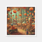 Herfst Forest Scarecrow Fairground Découpage Serve Servet (Voorkant)