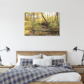 Herfst Forest Stream Canvas Afdruk (Insitu (Slaapkamer))