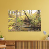 Herfst Forest Stream Canvas Afdruk (Insitu (Woonkamer))