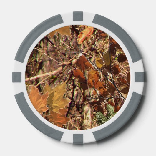 Herfst Forest Struik Camouflage Pokerchips (Voorkant)