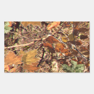 Herfst Forest Struik Camouflage Rechthoekige Sticker