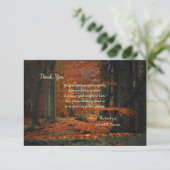 Herfst Forest Sympathy Thank You Card Kaart (Staand voorkant)