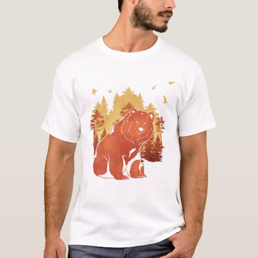 Herfst Forest Trees Natuur Dierenvriend buitenshui T-shirt (Voorkant)