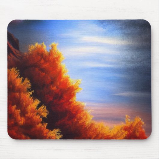 Herfst Forest van Ocean Mousepad Muismat (Voorkant)