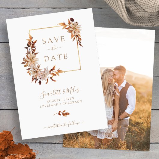 Herfst Foto Bewaar De Datum Save The Date