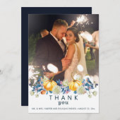 Herfst foto bruiloft bedankkaart (Voorkant / Achterkant)