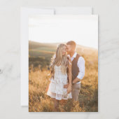 Herfst Foto Bruiloft Save The Date (Achterkant)