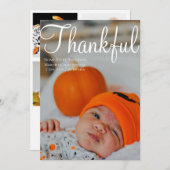 Herfst Foto Collage Geboorte Aankondiging (Voorkant / Achterkant)