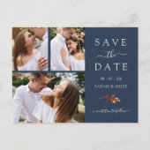 Herfst Foto Collage Wedding Save the Date Aankondigingskaart (Voorkant)