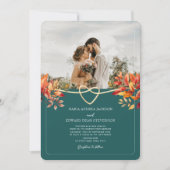 Herfst Foto QR Code Wedding Kaart (Voorkant)