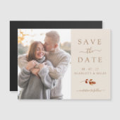 Herfst Foto Save the Date Wedding Magnetic Kaart (Voorkant / Achterkant)