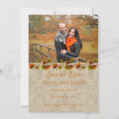Herfst Foto Sla de datum op Save The Date (Voorkant)