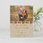 Herfst Foto Sla de datum op Save The Date (Staand voorkant)