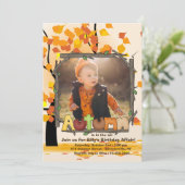 Herfst Foto Uitnodiging (Staand voorkant)