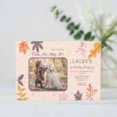 Herfst Foto Uitnodiging (Staand voorkant)