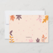 Herfst Foto Uitnodiging (Achterkant)