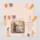 Herfst Foto Uitnodiging (Voorkant / Achterkant)
