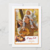 Herfst-fotokaart Feestdagenkaart (Voorkant)