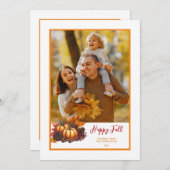 Herfst-fotokaart Feestdagenkaart (Voorkant / Achterkant)