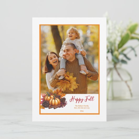 Herfst-fotokaart Feestdagenkaart (Staand voorkant)