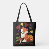 Herfst Fox 16 x 16-inch aangepaste Canvas tas (Achterkant)