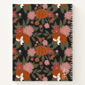 Herfst Fox Floral Spiral notitieboek | schattig da (Achterkant)