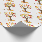 Herfst Fox met pomkin Cadeaupapier (Hoek)