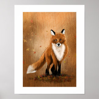 Herfst Fox Poster