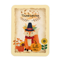 Herfst Fox Thanksgiving pompoenen en zonnebloemen