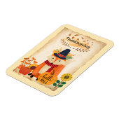 Herfst Fox Thanksgiving pompoenen en zonnebloemen Magneet (Linkerzijde)