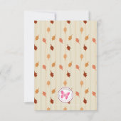 Herfst Fox Woodland Verjaardag Bedankt Kaart (Achterkant)