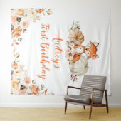 Herfst Fox Ze is een wilde eenjarige gebarentafel Wandkleed (In Situ (horizontaal))