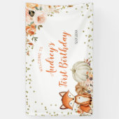 Herfst Fox Ze is een wilde eenjarige grote banner (Verticaal)