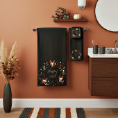 Herfst Foxes met aanpasbare tekst Bad Handdoek