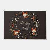 Herfst Foxes met aanpasbare tekst Deurmat (Voorkant)