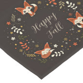 Herfst Foxes met aanpasbare tekst Korte Tafelloper (Hoek)